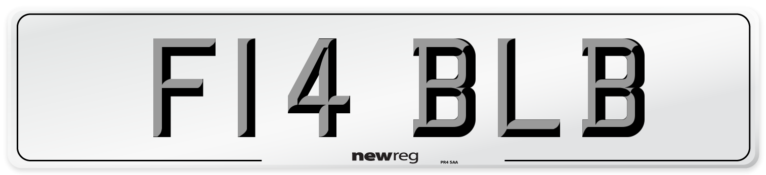 F14 BLB Number Plate from New Reg